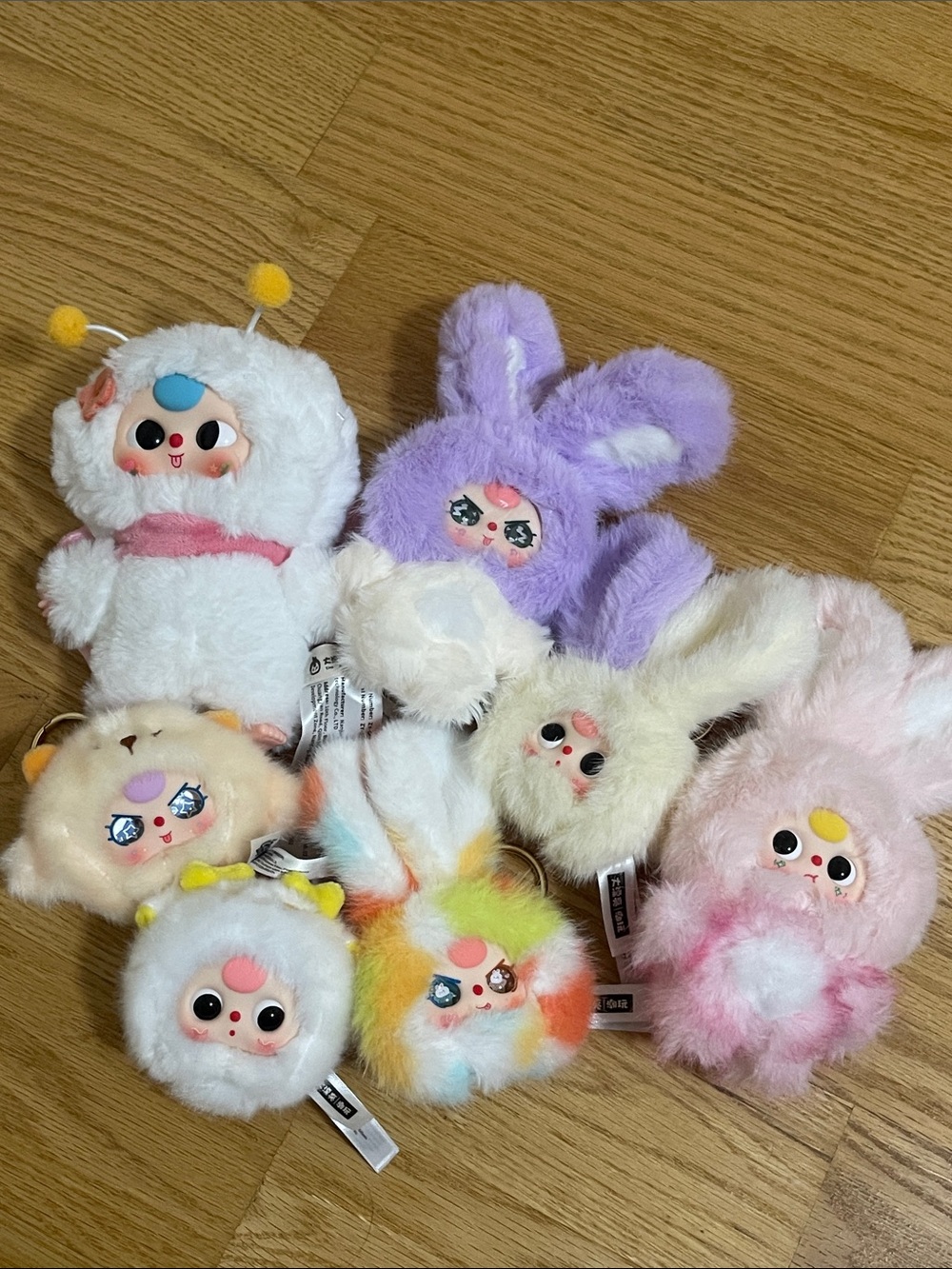 Baby Three Plush Keychain Bundle